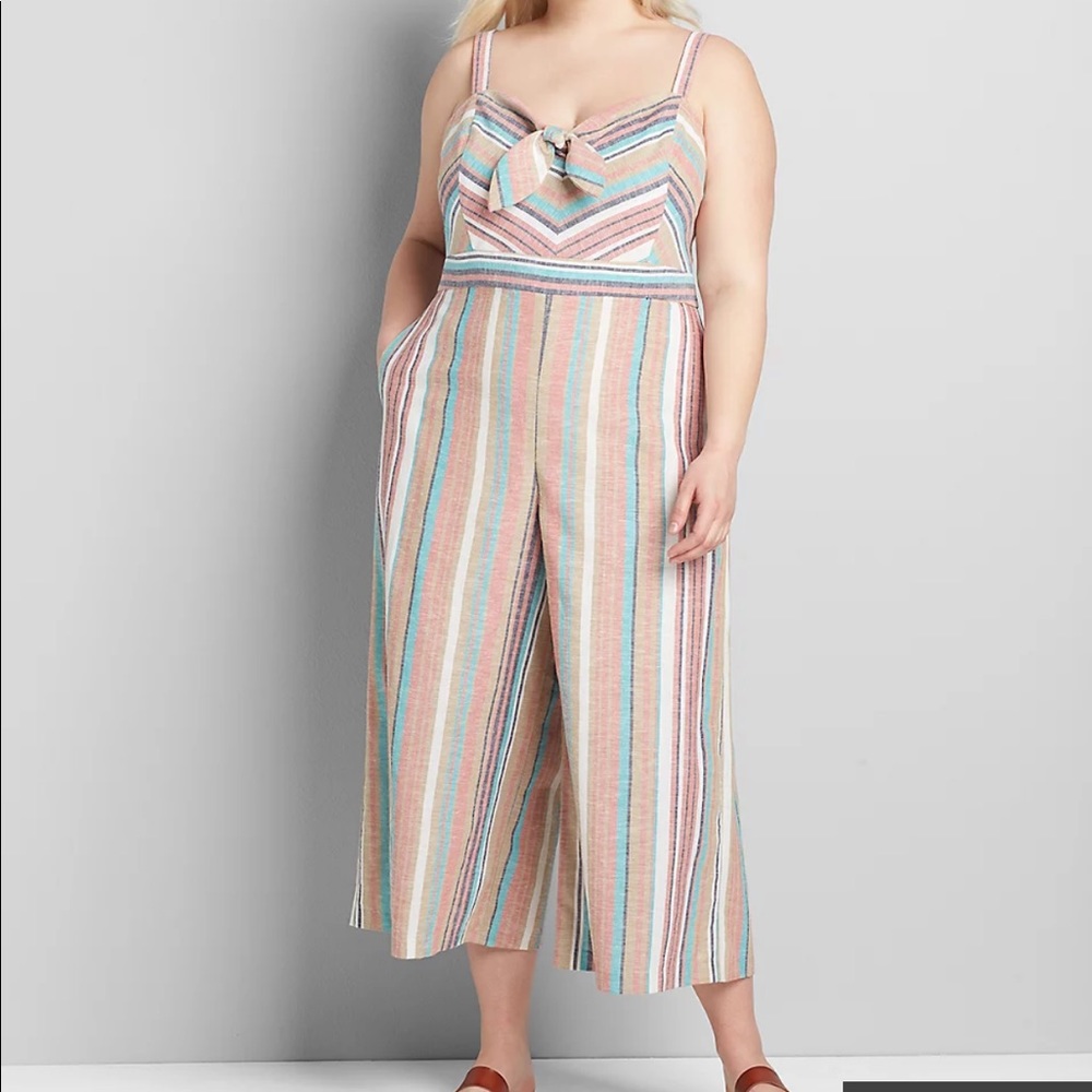 NWT- Striped Lane Bryant Jumpsuit